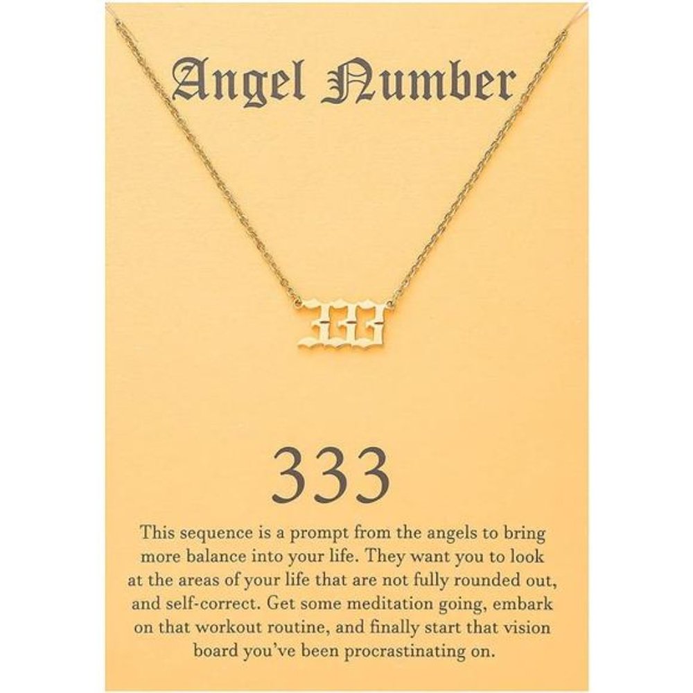 Angel Number Choker Necklace Numerology Jewelry for Women